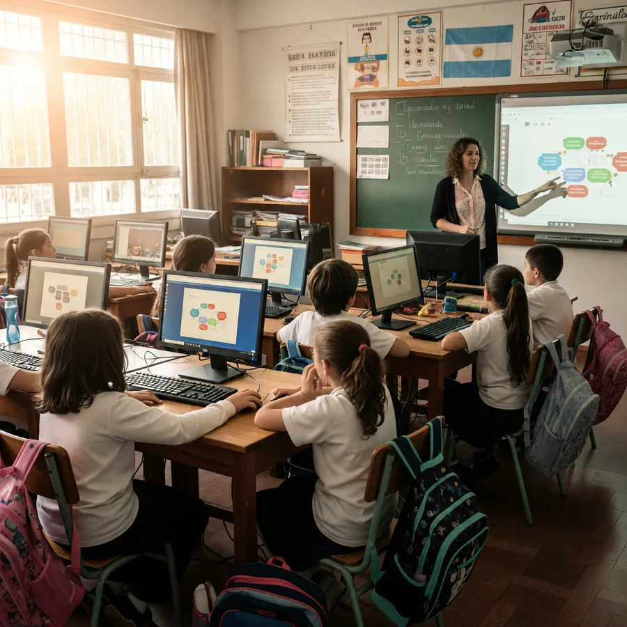 Aula equipada con tecnología de Omicron System
